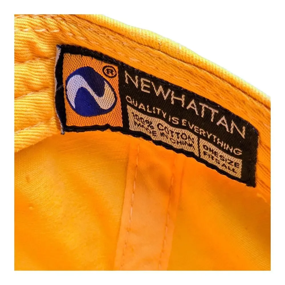 Newhattan NANI-TF Yellow Baseball Cap Hat Embroidered Anime Meme Streetwear HTF